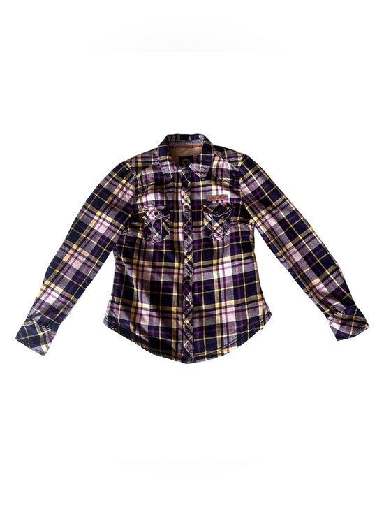 Ski-Doo Jackets & Blazers - Ski-Doo Purple Plaid Flannel Overshirt - Casual Light Jacket perfect for fall